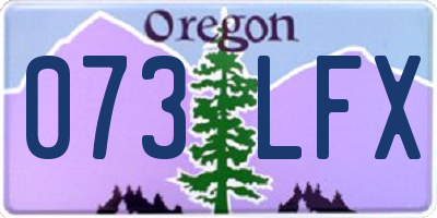 OR license plate 073LFX