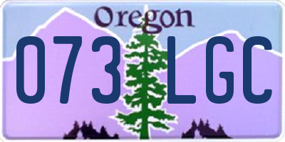 OR license plate 073LGC