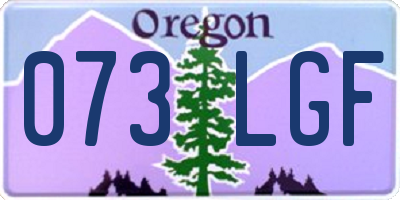 OR license plate 073LGF