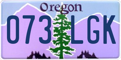 OR license plate 073LGK
