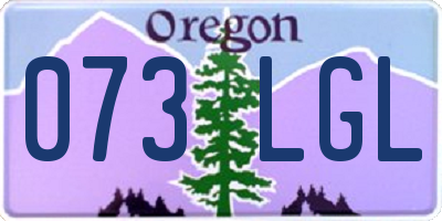 OR license plate 073LGL