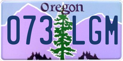 OR license plate 073LGM