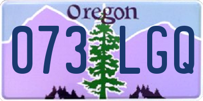 OR license plate 073LGQ