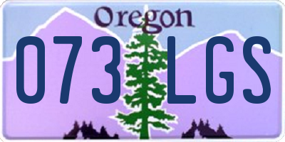 OR license plate 073LGS