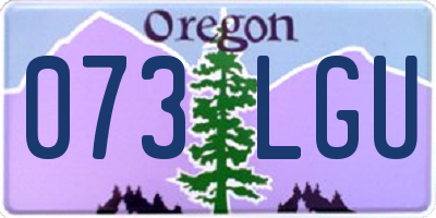 OR license plate 073LGU