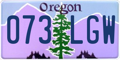 OR license plate 073LGW