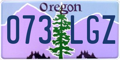 OR license plate 073LGZ