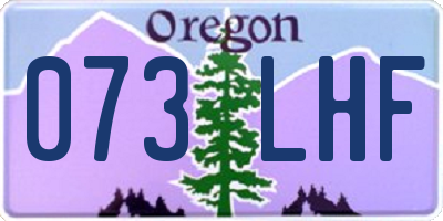 OR license plate 073LHF