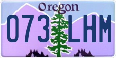 OR license plate 073LHM