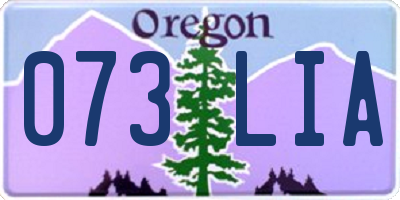 OR license plate 073LIA