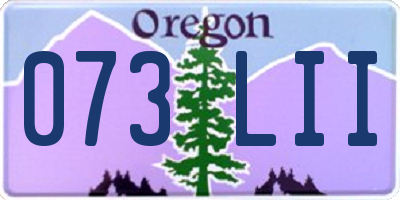 OR license plate 073LII