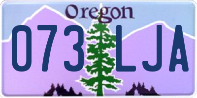 OR license plate 073LJA