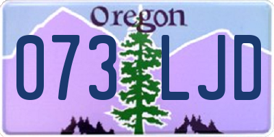OR license plate 073LJD