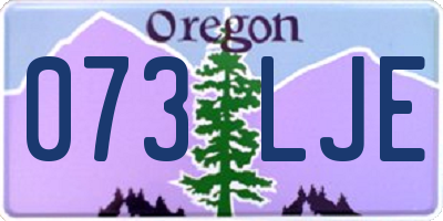 OR license plate 073LJE