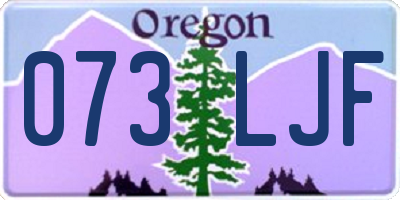 OR license plate 073LJF