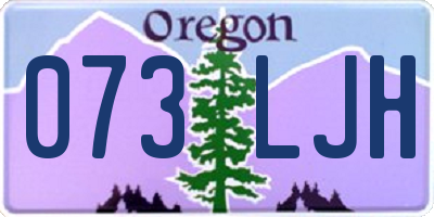 OR license plate 073LJH
