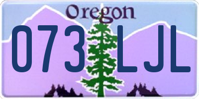 OR license plate 073LJL