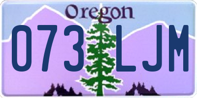 OR license plate 073LJM