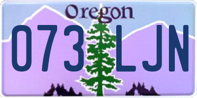 OR license plate 073LJN