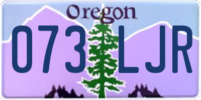 OR license plate 073LJR