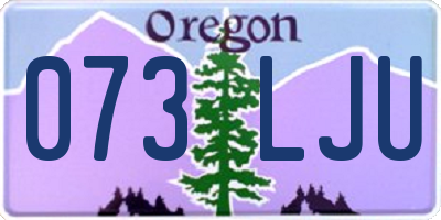 OR license plate 073LJU