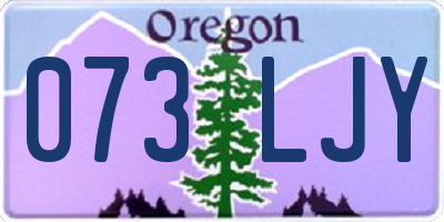 OR license plate 073LJY