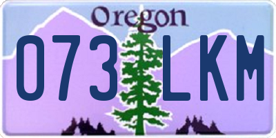 OR license plate 073LKM