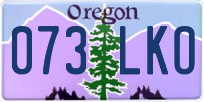 OR license plate 073LKO