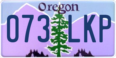 OR license plate 073LKP