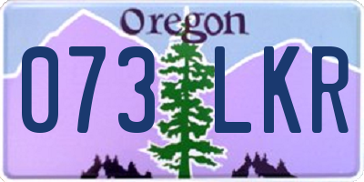 OR license plate 073LKR