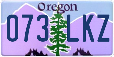 OR license plate 073LKZ