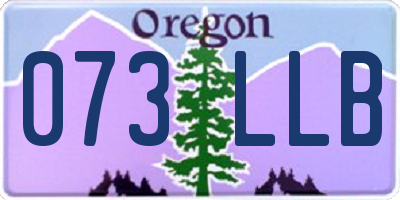 OR license plate 073LLB