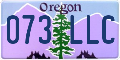 OR license plate 073LLC