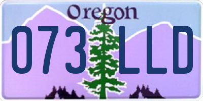 OR license plate 073LLD
