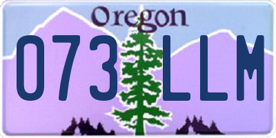 OR license plate 073LLM