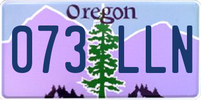 OR license plate 073LLN