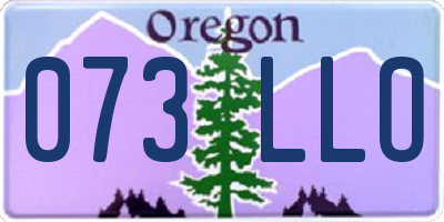 OR license plate 073LLO