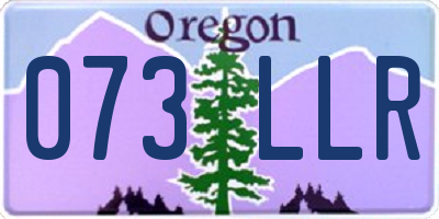 OR license plate 073LLR