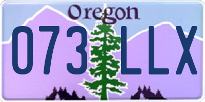 OR license plate 073LLX