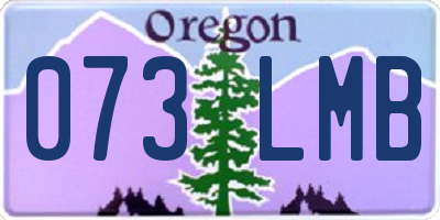 OR license plate 073LMB