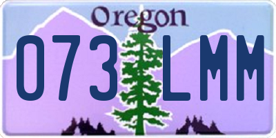 OR license plate 073LMM