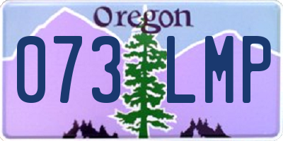 OR license plate 073LMP