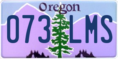 OR license plate 073LMS