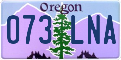 OR license plate 073LNA