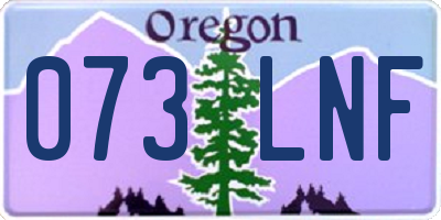 OR license plate 073LNF