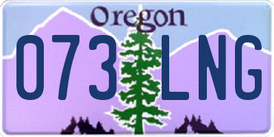 OR license plate 073LNG