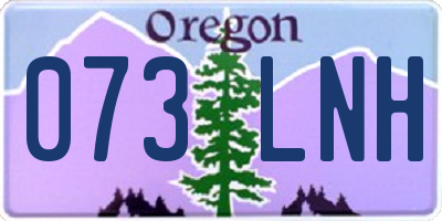 OR license plate 073LNH