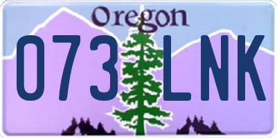 OR license plate 073LNK