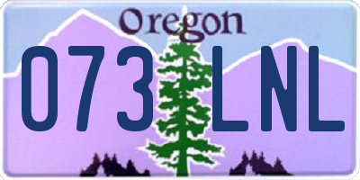OR license plate 073LNL