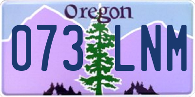 OR license plate 073LNM